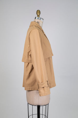 Caban muscade en gabardine de coton bio (S)