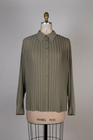 Olivine pleated blouse (6-8-10-14)