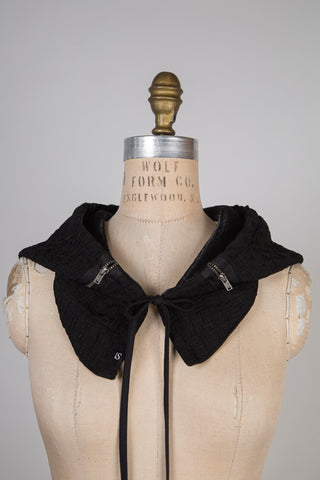 Capulard texture tricot noir / métallisé noir