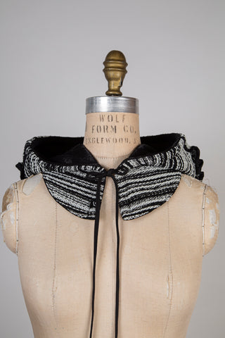 Capulard N&B en tweed / métallisé noir