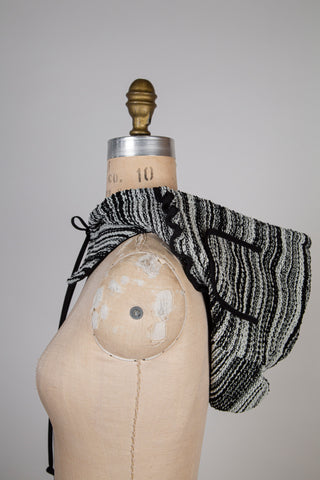 Capulard N&B en tweed / métallisé noir