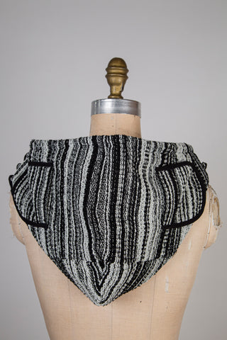 Capulard N&B en tweed / métallisé noir