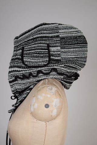 Capulard N&B en tweed / métallisé noir