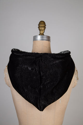 Capulard N&B en tweed / métallisé noir