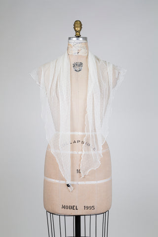 Châle éclat de tulle blanc