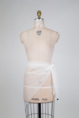 Châle éclat de tulle blanc