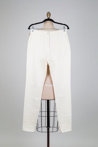 Pantalon denim skinny crème vanille (8-12)