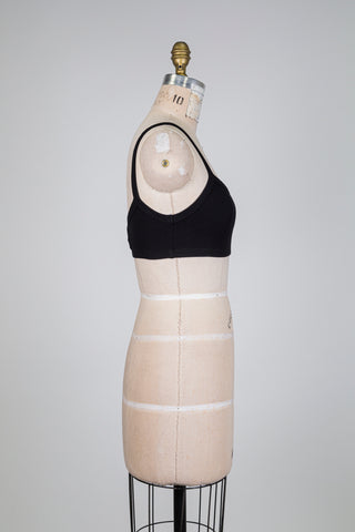 Top sport noir en coton bio (S+M)