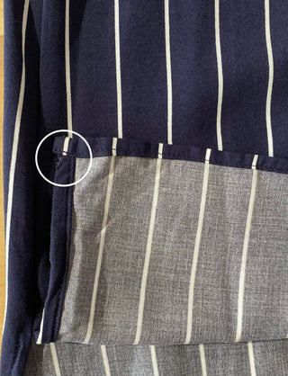 Navy and white striped fluid blouse (18)