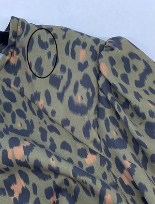 Robe fluide kaki imprimé léopard noir (14/16) *imp*