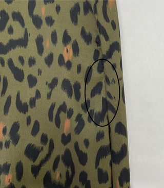 Robe fluide kaki imprimé léopard noir (14/16) *imp*