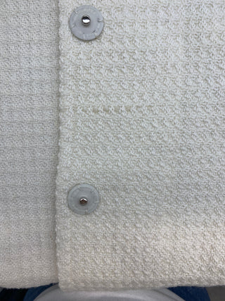 Veste longue vanille effet tweed (S à L)