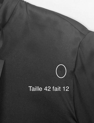 Blouse en soie noire à manches ouvertes (4 à 12)