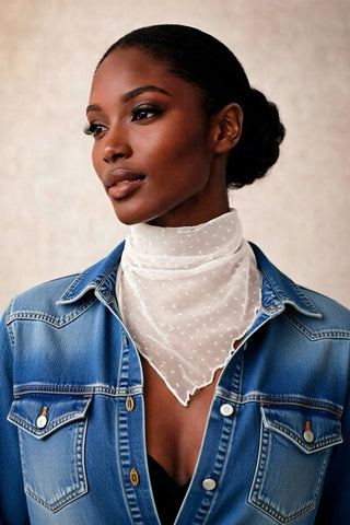 DANDY Scarf, Sparkling White Tulle (One Size)