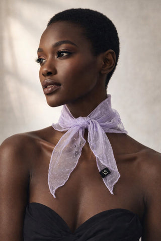 Foulard DANDY Éclat de tulle lilas