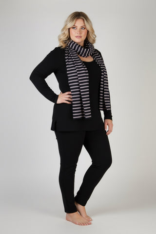 Foulard marine à rayures rose pâle (XXL et RÉG)