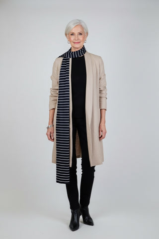 Navy and white sailor scarf (3 lengths)