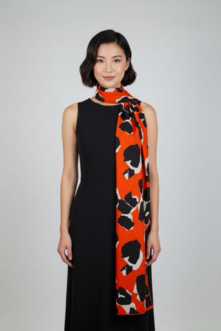 Foulard orange léopard graphique (XXL)