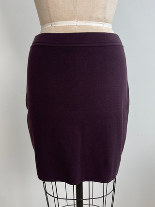 Jupe en tricot extensible aubergine (S à L)