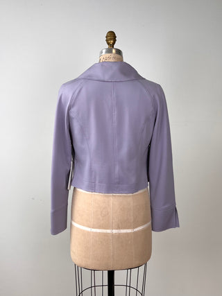 Short, chic lavender jacket (0 and 2)