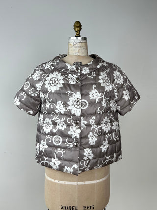 Platinum Floral Short Sleeve Down Jacket (8 &amp; 10)