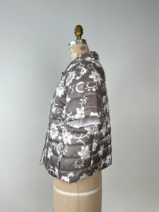 Platinum Floral Short Sleeve Down Jacket (8 &amp; 10)