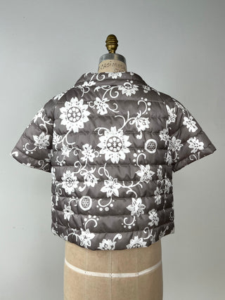 Platinum Floral Short Sleeve Down Jacket (8 &amp; 10)