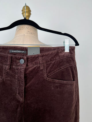 Washable Chocolate Velvet Skinny Pants (8)