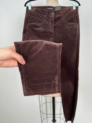 Washable Chocolate Velvet Skinny Pants (8)