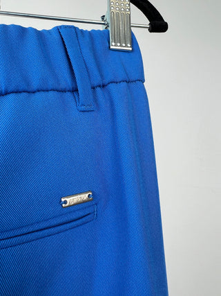 Tailored trousers in azure blue twill weave (8)