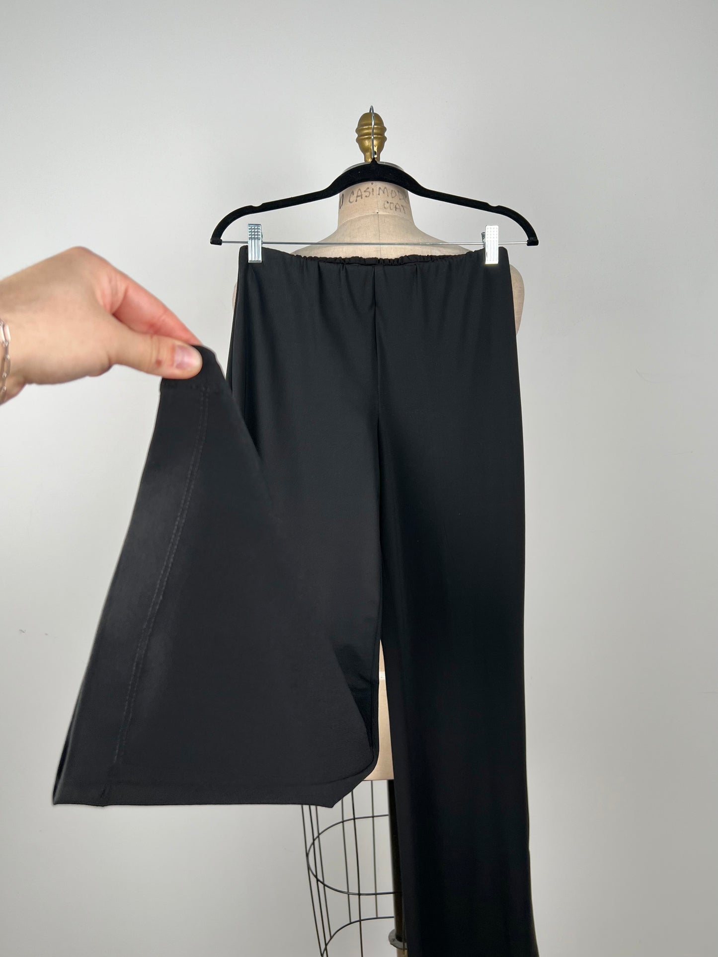 Pantalon fluide large noir (S)