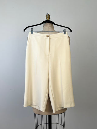 Bermuda shorts in vanilla stitched weave (0)