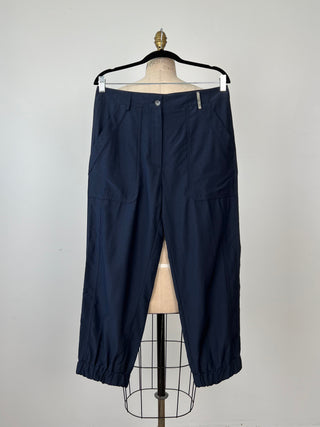 Navy jogger effect pants (6-10-12)