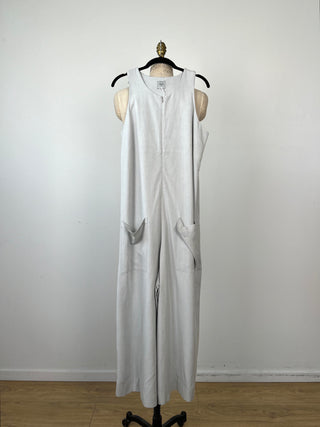 Light grey fine weave sarouel jumpsuit (8)