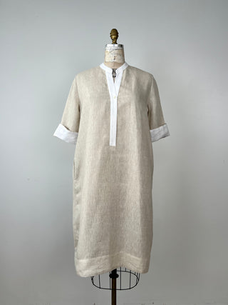 Robe épurée en lin naturel (6 à 10)