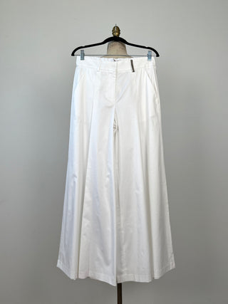 Pantalon samouraï en coton sergé blanc (6)