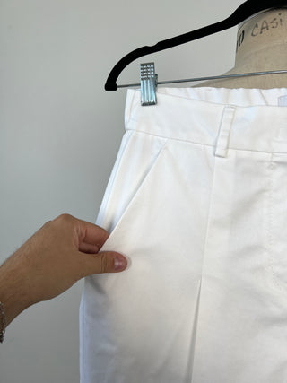 Pantalon samouraï en coton sergé blanc (6)