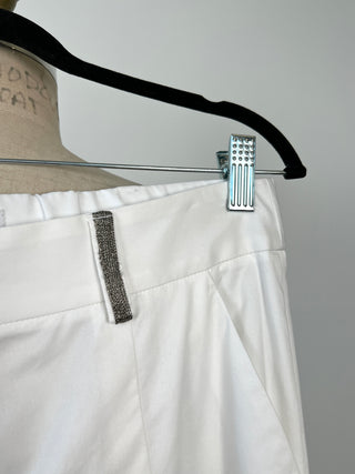 Pantalon samouraï en coton sergé blanc (6)