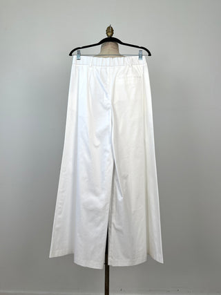 Pantalon samouraï en coton sergé blanc (6)