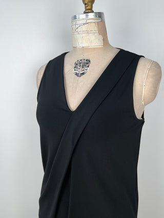 Black V-neck top (S and M)