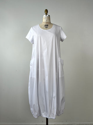 Robe ballon en coton satiné nuage (6 à 10)