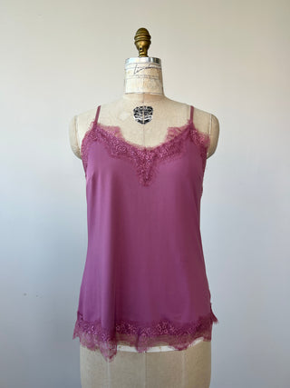 Pink camisole with matching lace trim (multiple colors!)