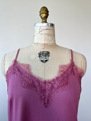 Pink camisole with matching lace trim (multiple colors!)