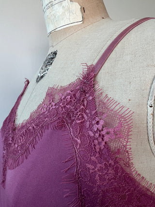 Pink camisole with matching lace trim (multiple colors!)