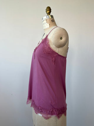 Pink camisole with matching lace trim (multiple colors!)