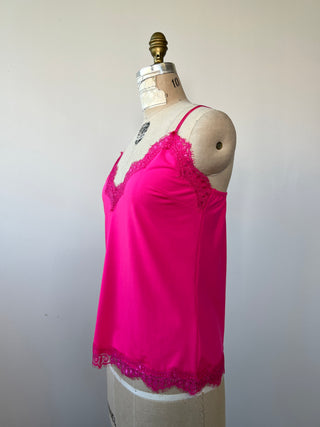 Pink camisole with matching lace trim (multiple colors!)