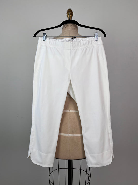 Pantalon corsaire stretch blanc (6 à 10)