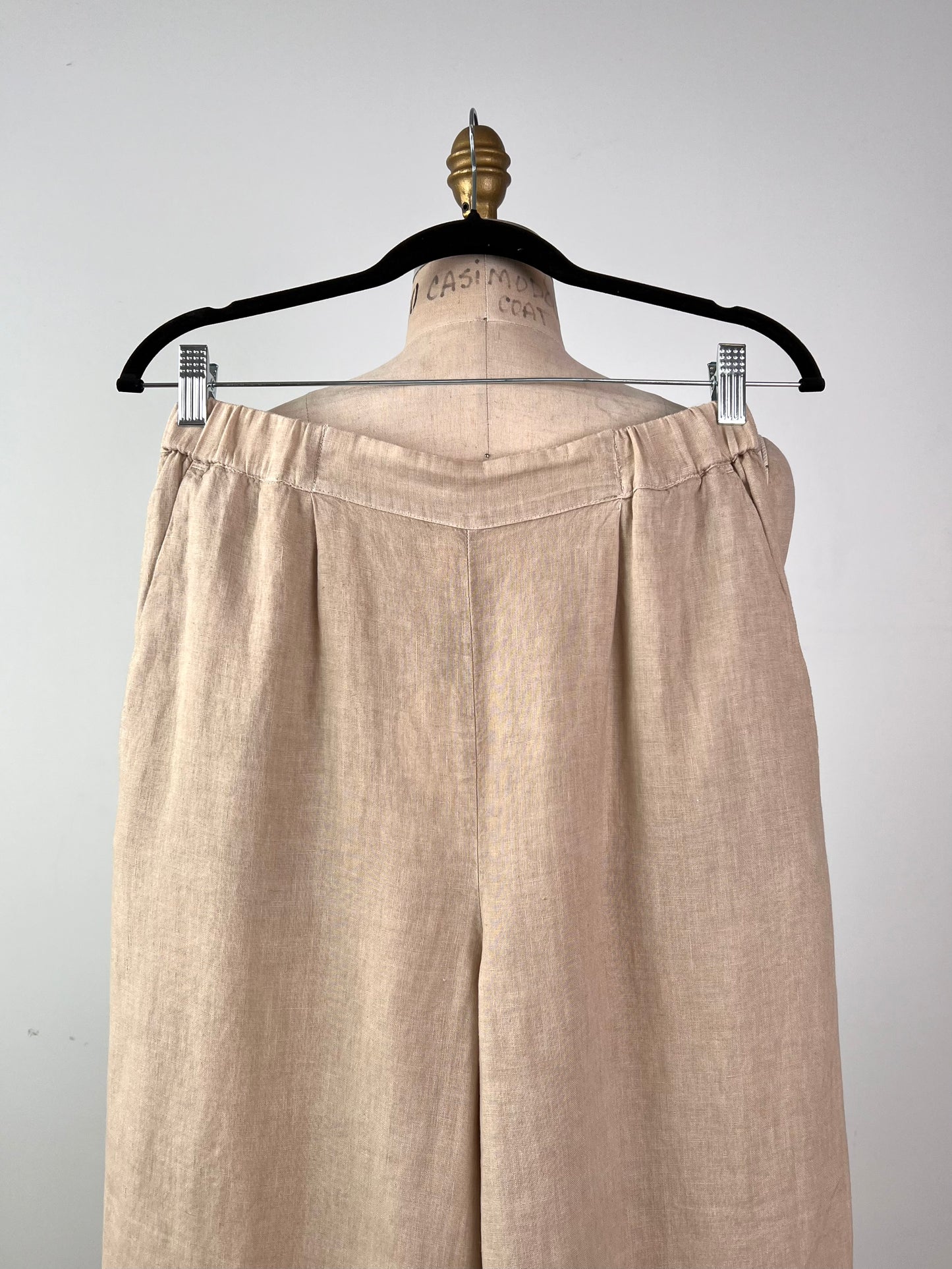 Pantalon droit en pur lin sable (XS à 1X)