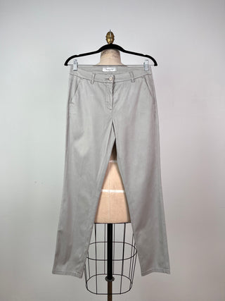 Pantalon cigarette extensible gris cendre (6/8)