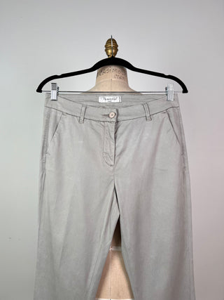 Pantalon cigarette extensible gris cendre (6/8)